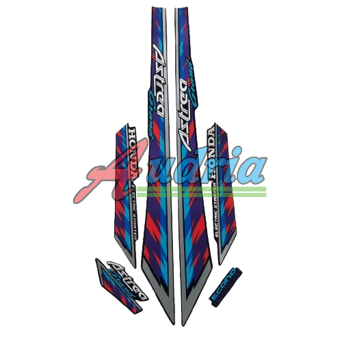 Stiker lis body Motor Honda Astrea Grand 93 Le biru-merah
