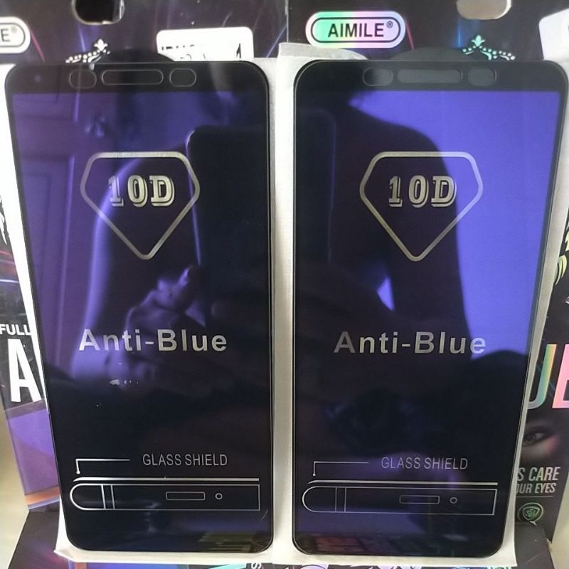TG Tempered Glass Blue Vivo Y71/ 1724/ V7+ Anti Gores Pelindung Layar Depan Bisa Buat Kaca