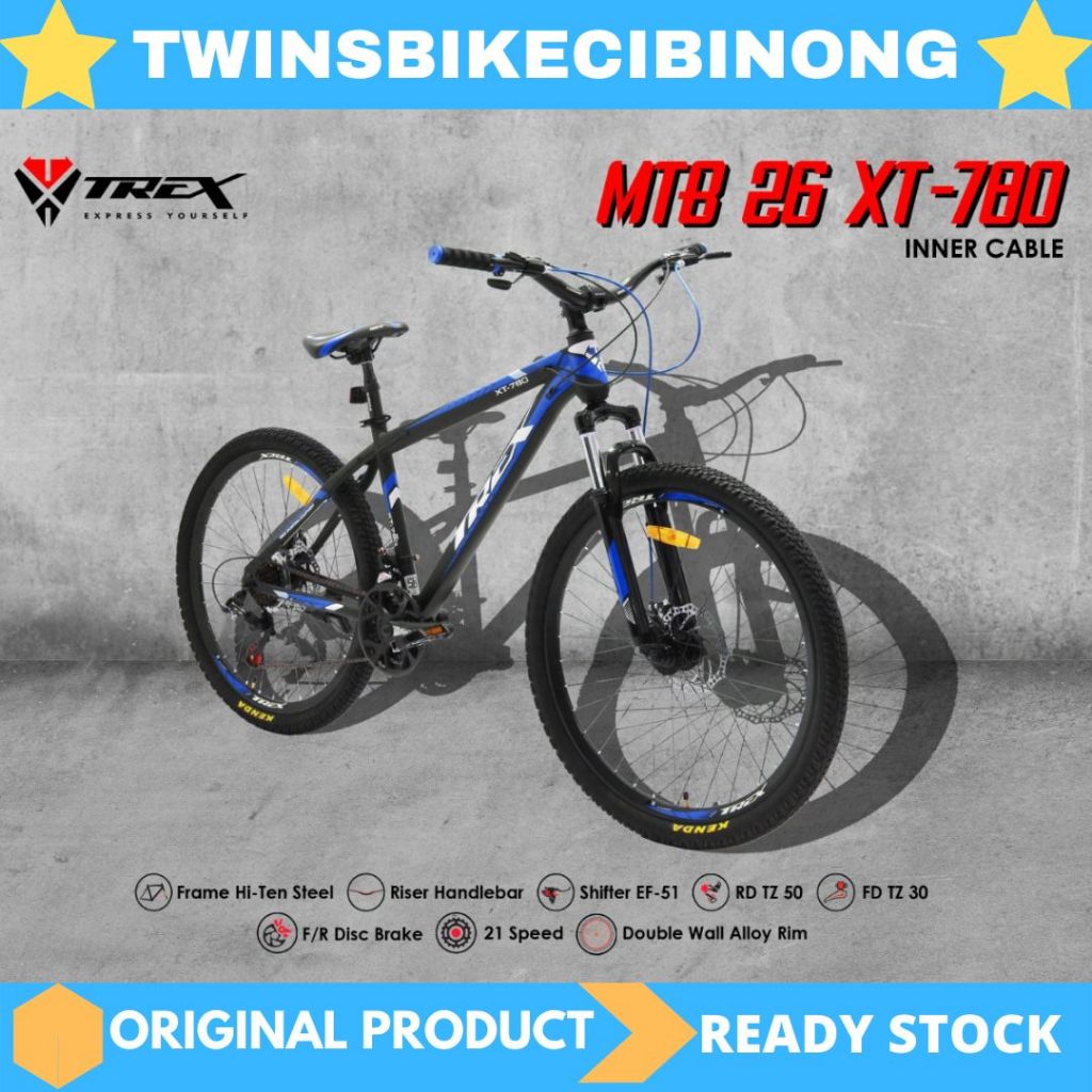 Sepeda Gunung MTB 26 inc TREX 780 Inner Cabble 21Speed
