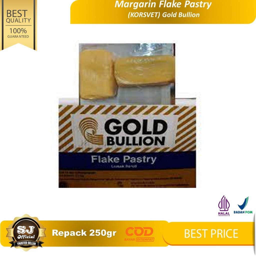 

KORSVET / Margarin FLAKE PASTRY Merk GOLD BULLION 250gr - Shortening