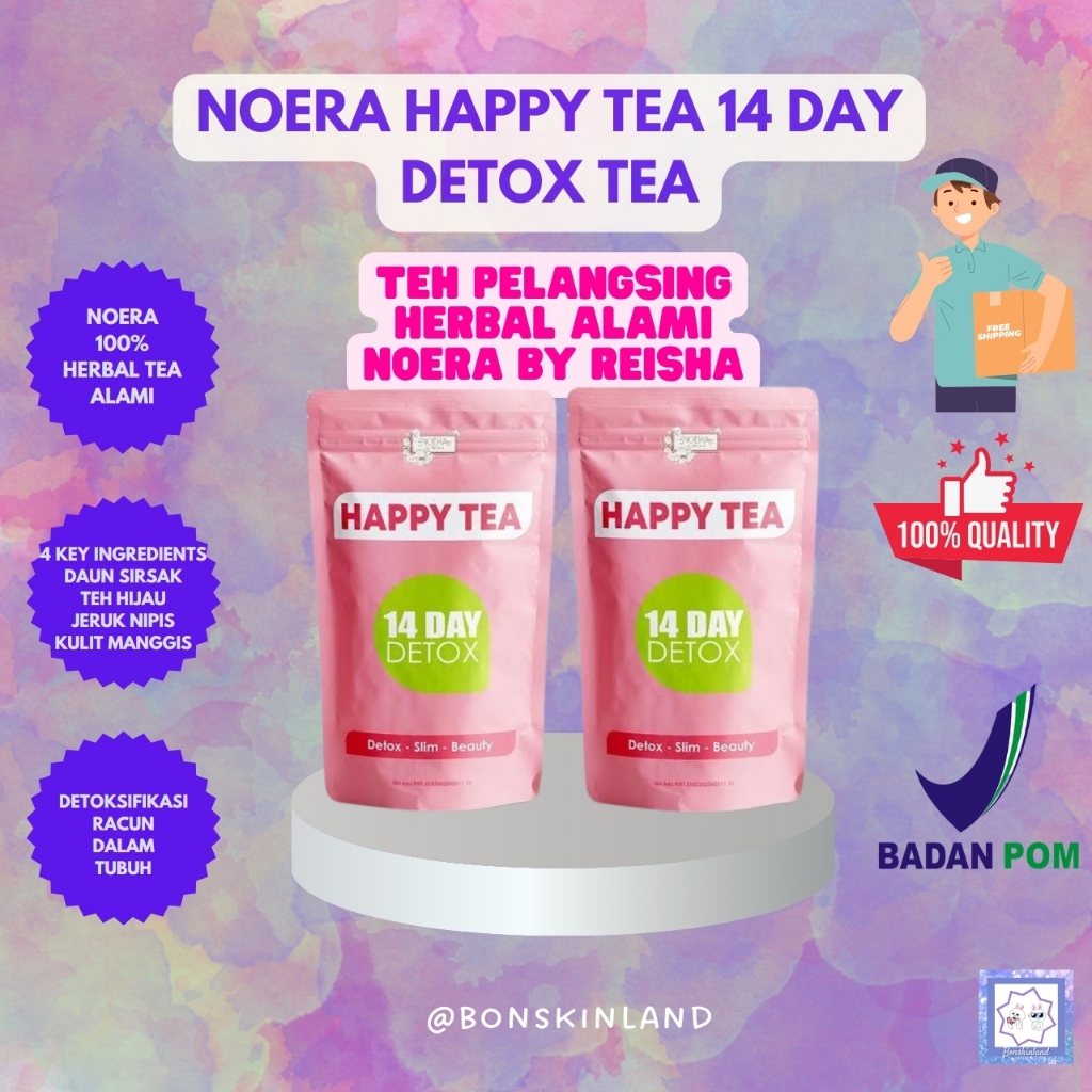Ready‼️Noera Detox Happy Tea | Teh Detox & Diet 14 Days | Herbal Tea Slimming Tea