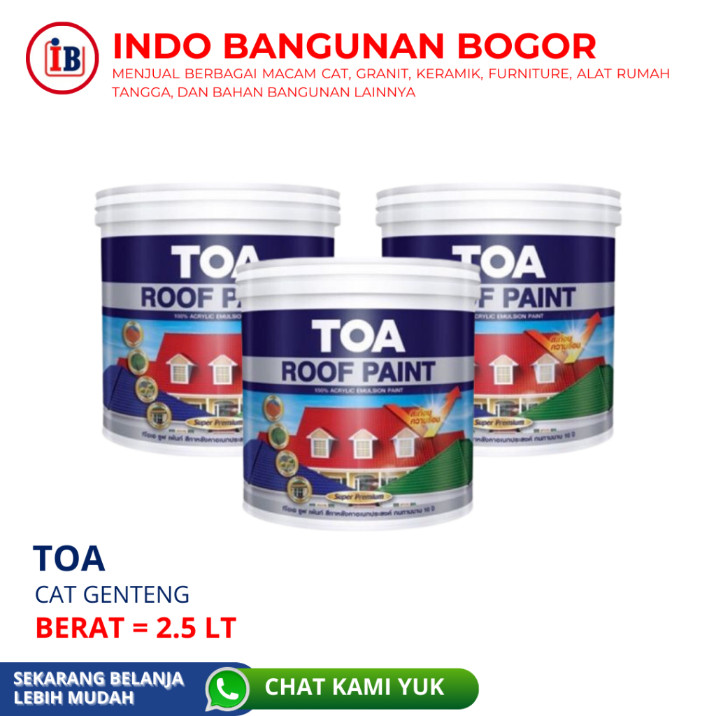 CAT ATAP GENTENG TOA  GALON 2.5 LITER