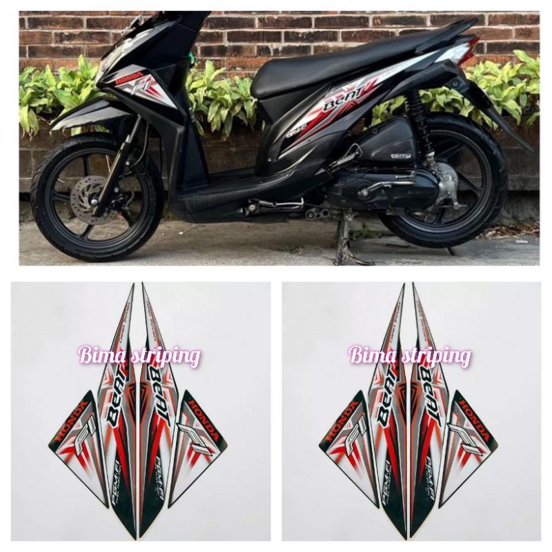 STIKER STRIPING LIST BODY FULL SET MOTOR HONDA BEAT F1 2015