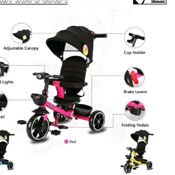 Sepeda Roda 3 Anak Tricycle Pacific 8018-1