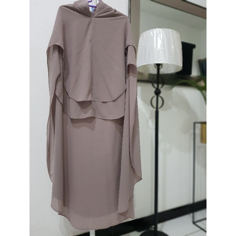 khimar Ceruty Premium 2 layer preloved