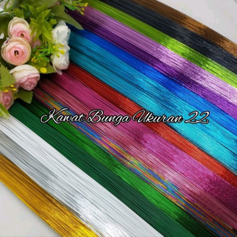 1 ikat Kawat Bunga uk 22 - 30 Pcs Kawat Bunga Tebal - Kawat Bonsai