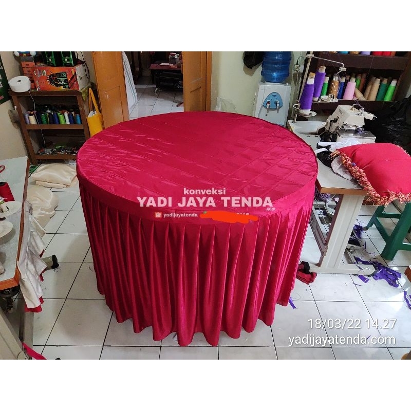 Cover Meja Bulat prasmanan/taplak meja