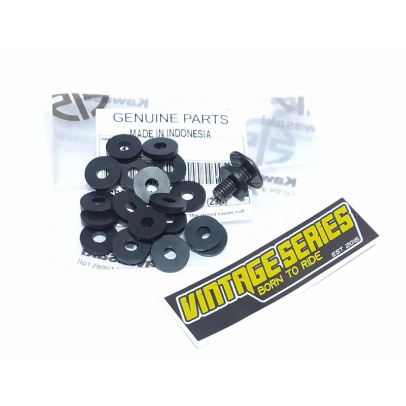 RING PLASTIK BAUT BODY NINJA R SS RR NEW OLD FAIRING O RING BAUT 6MM RING NYLON  ( RING BAUT VISOR )