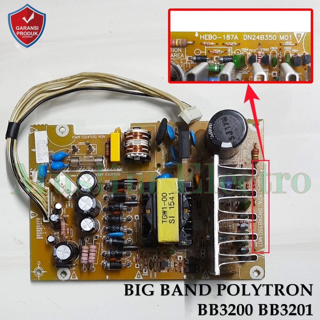 PSU Power Suplay Unit BIG BAND Polytron BB3200 BB3201 HBO-187A DN24B350 M01