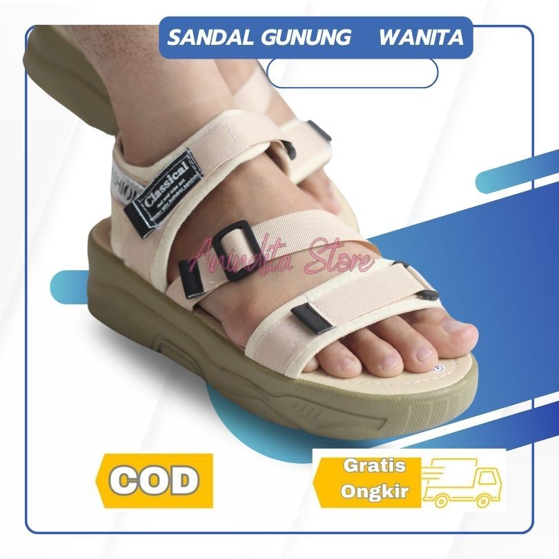 Sandal Gunung Wanita Cewek Sandal Casual korea Dewasa Remaja Tali Belakang