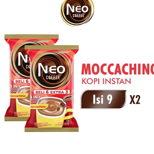 

D2289 Neo Coffee Kopi Instan Moccachino Pack 2 gr isi 6 3 pcs x2