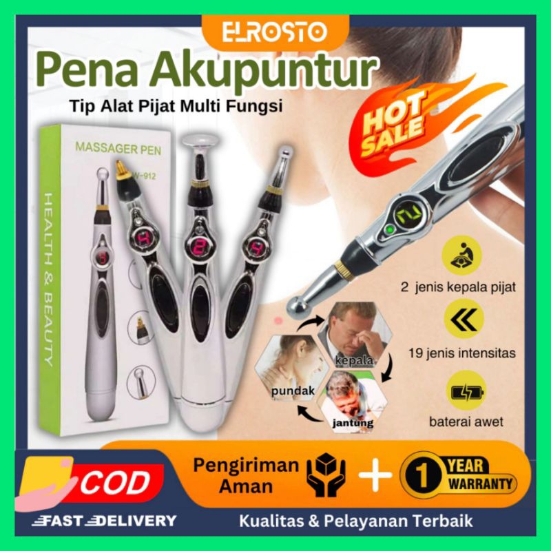 (JAMINAN ORI) PENA PEN PULPEN PIJAT TERAPI LESER REFLEKSI ELEKTRIK MASSAGER PEN PENA AKUPUNTUR LISTR