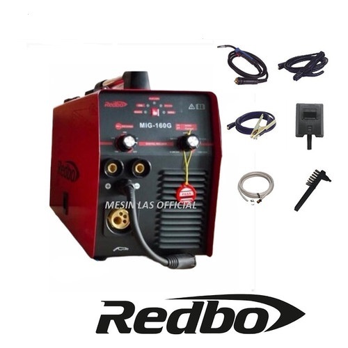 Mesin Las REDBO MIG 160G 160 G Travo 160A CO CO2 Tanpa Gas IGBT