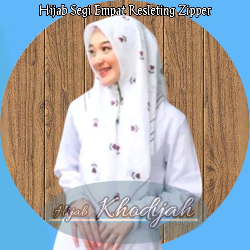 Hijab Resleting Segi Empat By Khodijah Hijab