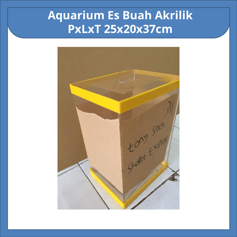 Aquarium es buah akrilik PxLxT 25x20x37cm