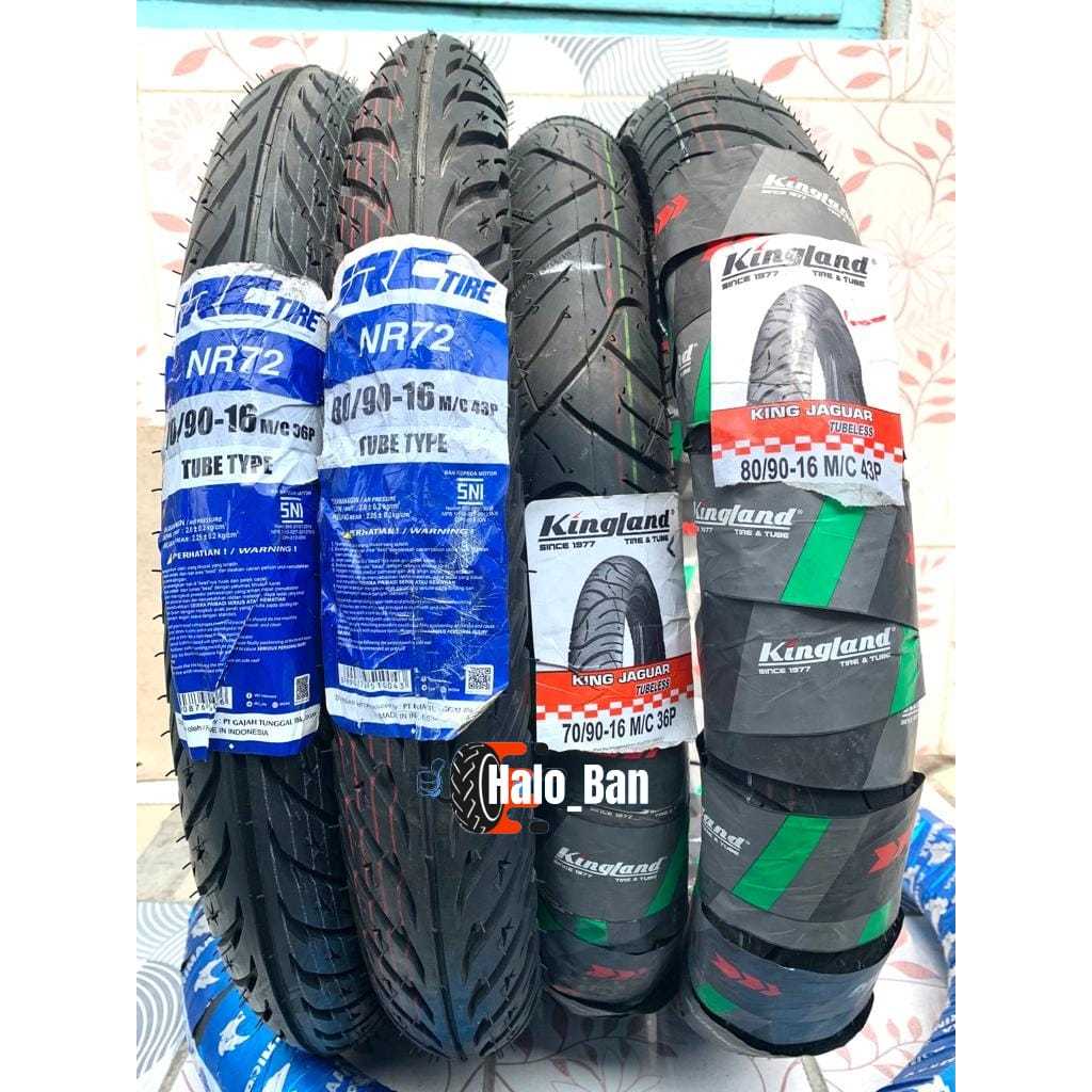 BAN IRC TIRE 70/90-16 80/90-16 TUPETYPE/BUKAN TUBELESS DAN BAN KINGLAND JAGUAR 70/90-16 80/90-16 TUB