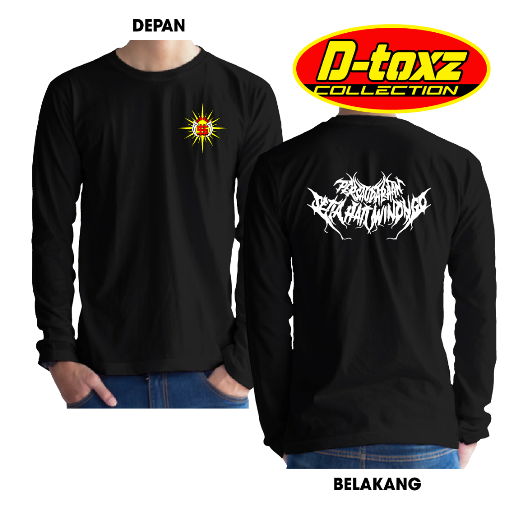 KAOS PERSAUDARAAN SETIA HATI WINONGO METAL PUTIH KAOS LENGAN PANJANG DEPAN LOGO SINAR D TOXZ COLLECT