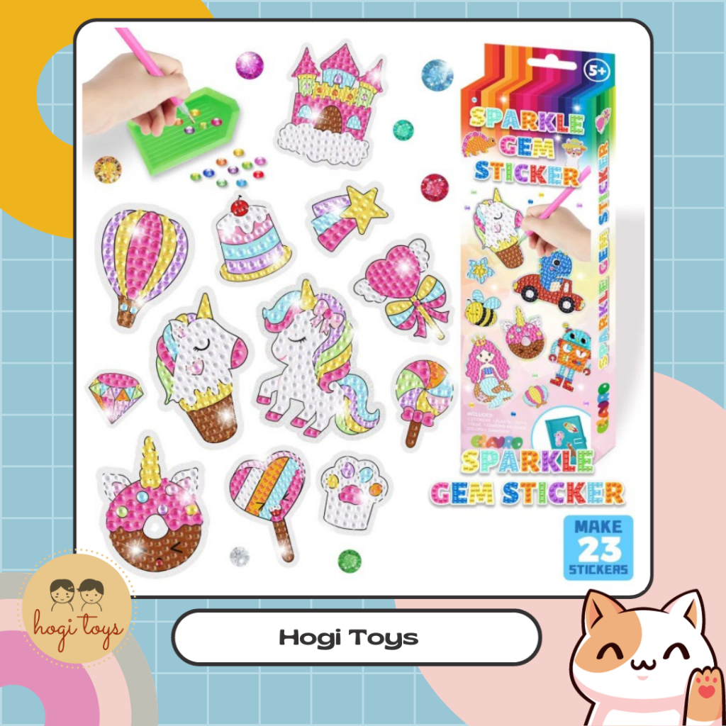 

Mainan Edukasi Anak Sparkle Gem Sticker DIY Diamond Painting Stiker Warna Edukasi Kreatif