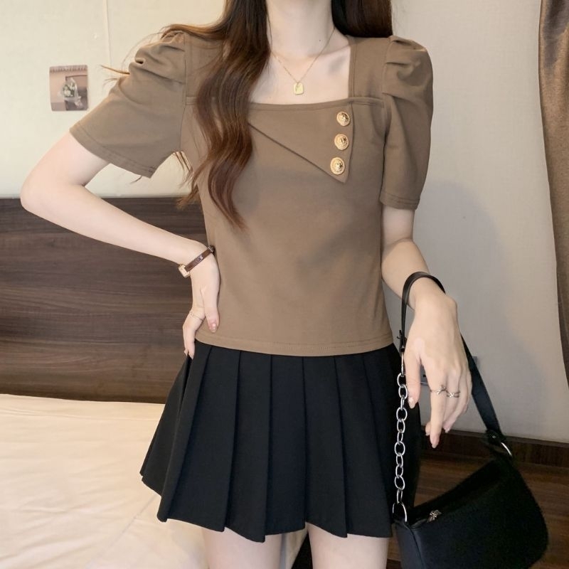 Seoul Blouse Tshirt Wanita Button