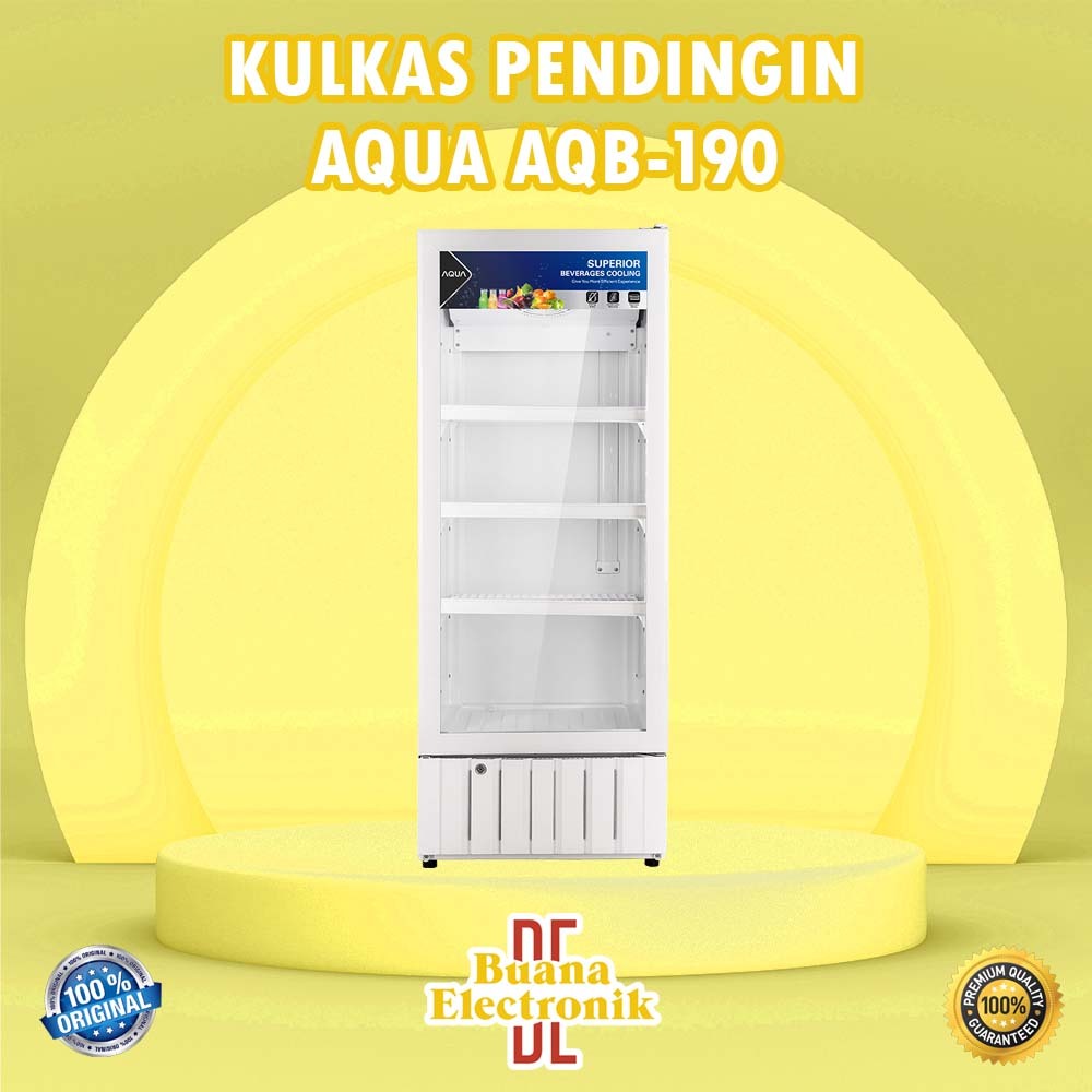 SHOWCASE AQUA JAPAN AQB 190/180 L  DISPLAY COOLER KULKAS LOW WATT