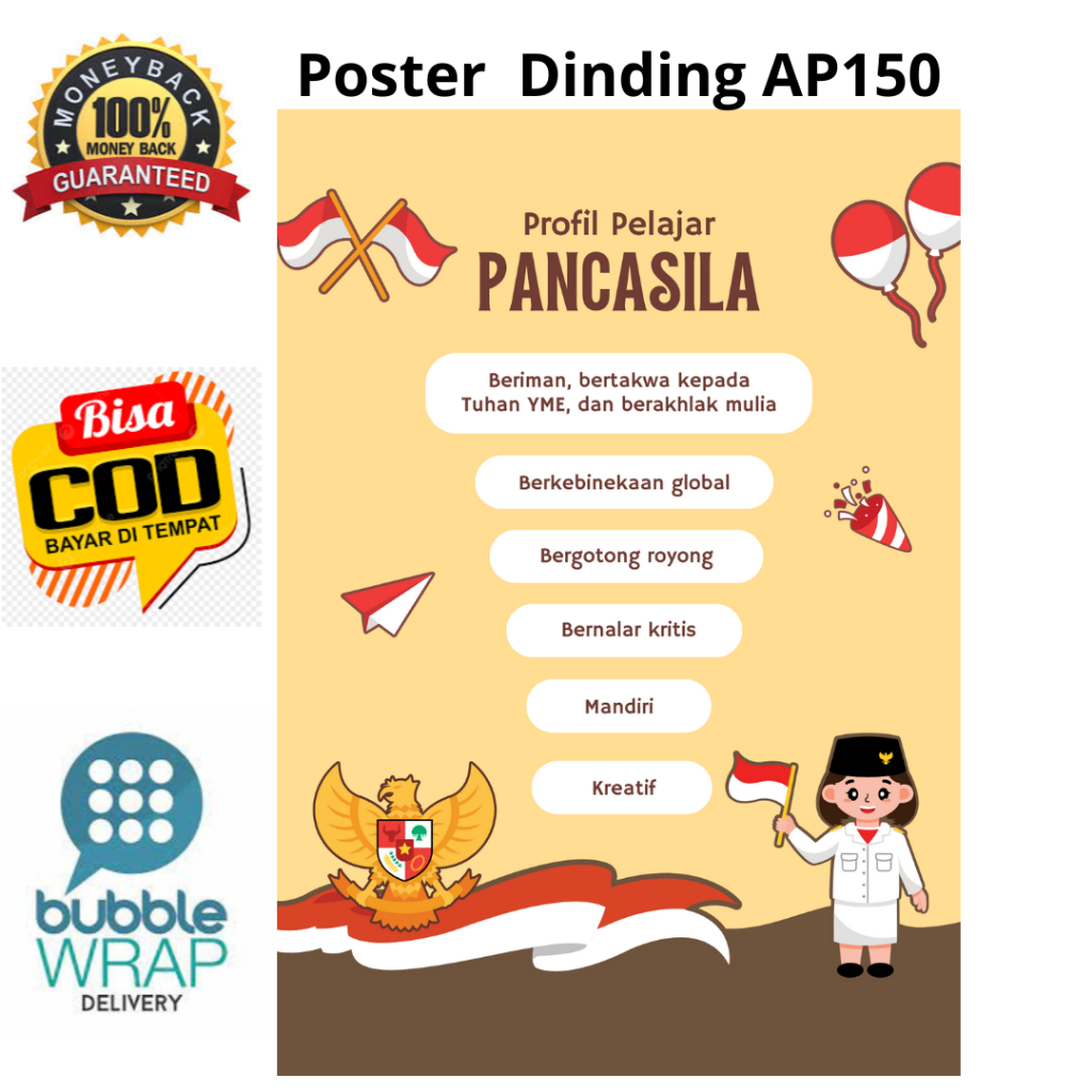 POSTER DINDING PROFIL PELAJAR PANCASILA BAHAN AP150