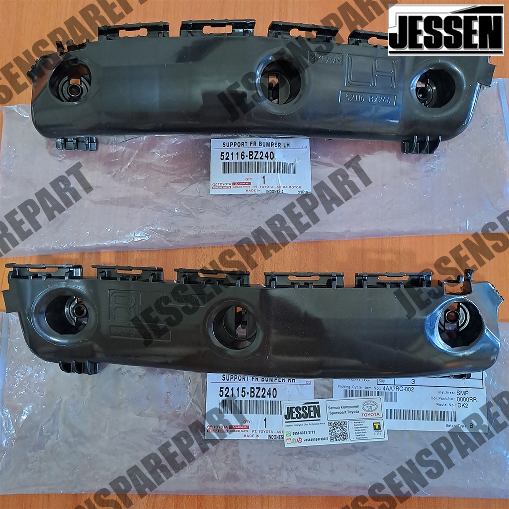 SUPPORT BRACKET BREKET BUMPER DEPAN KANAN / KIRI 52115-BZ240 52116-BZ240 AVANZA ALL NEW 2022