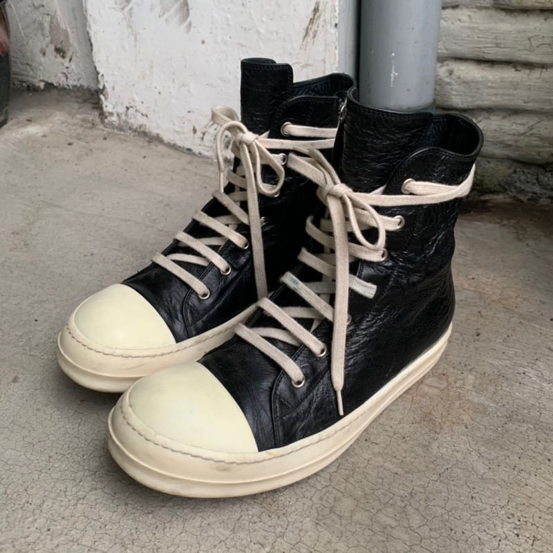 Old Rick owens mindline ramones leather hi-top original