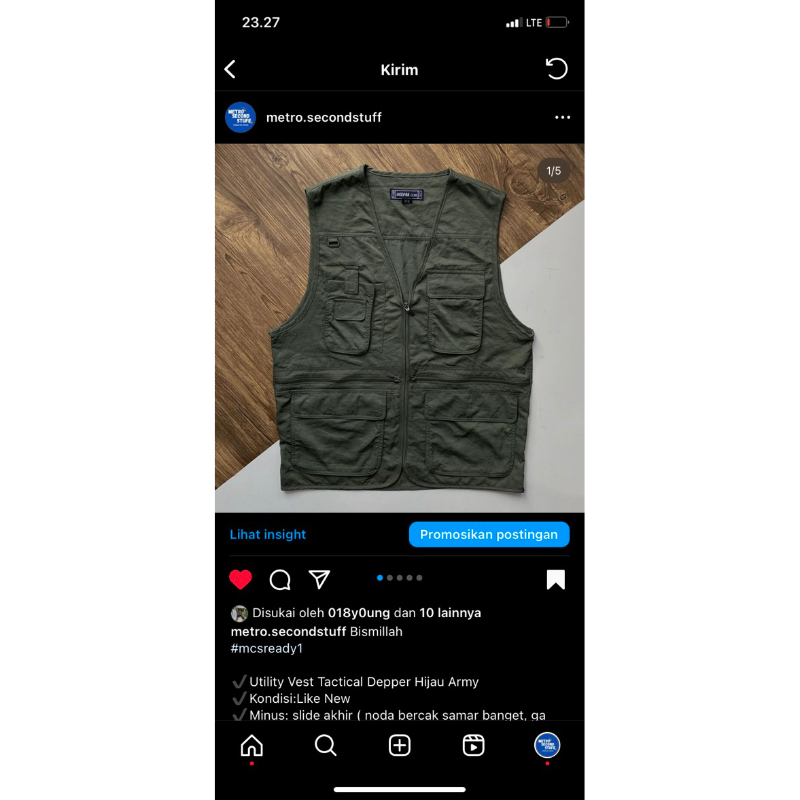 califf hijau tactical utility vest