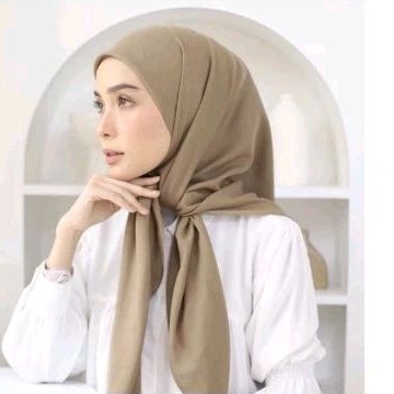 JILBAB TERMURAH Krudung Segi empat COKLAT KHAKi Hijab segi empat Khaki/ Krudung segi empat Coklat Kh