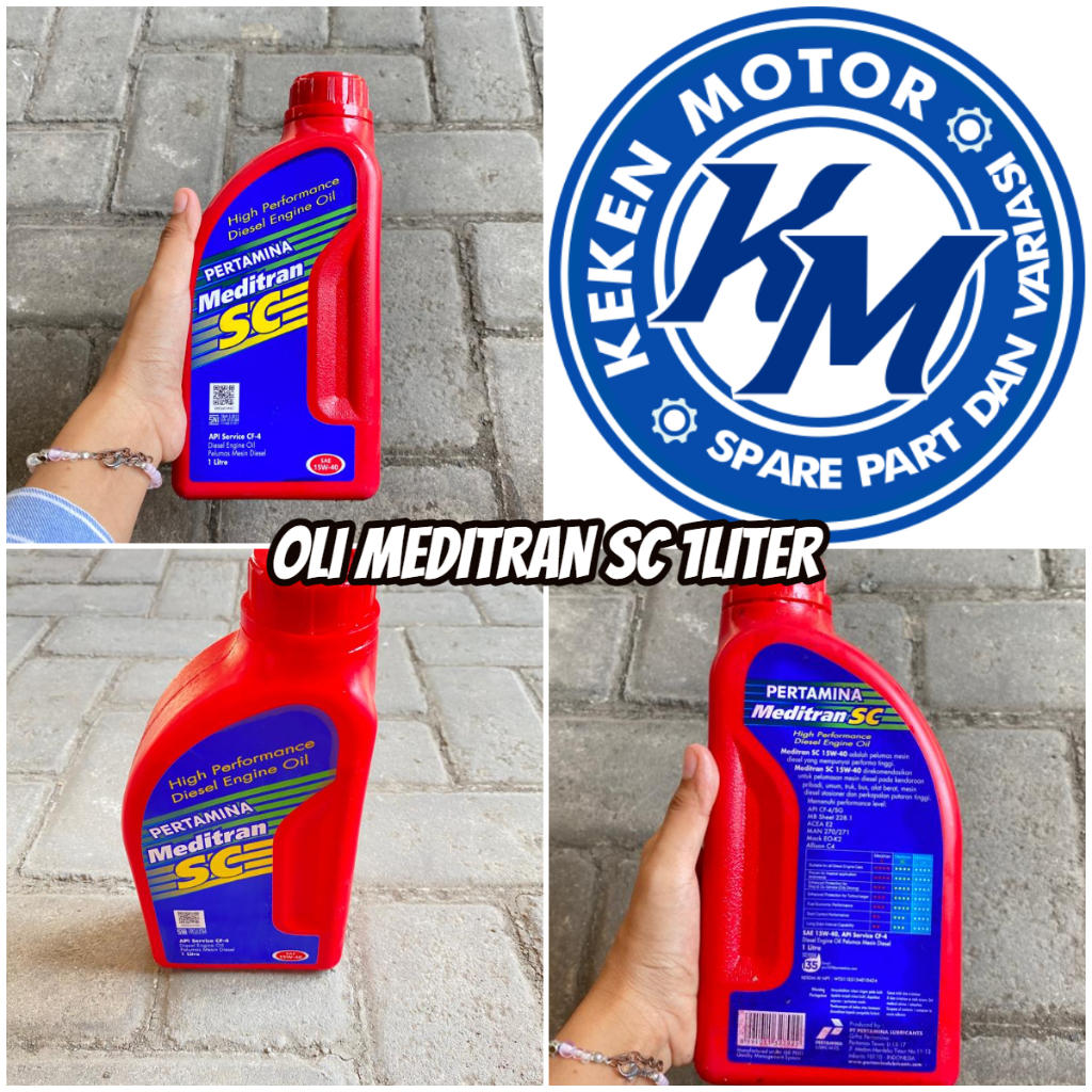 OLI MEDITRAN SC OLI PELUMAS MESIN DIESEL SAE 15W-40 1 LITER || OLI PELUMAS MESIN DIESEL MEDITRAN SC 