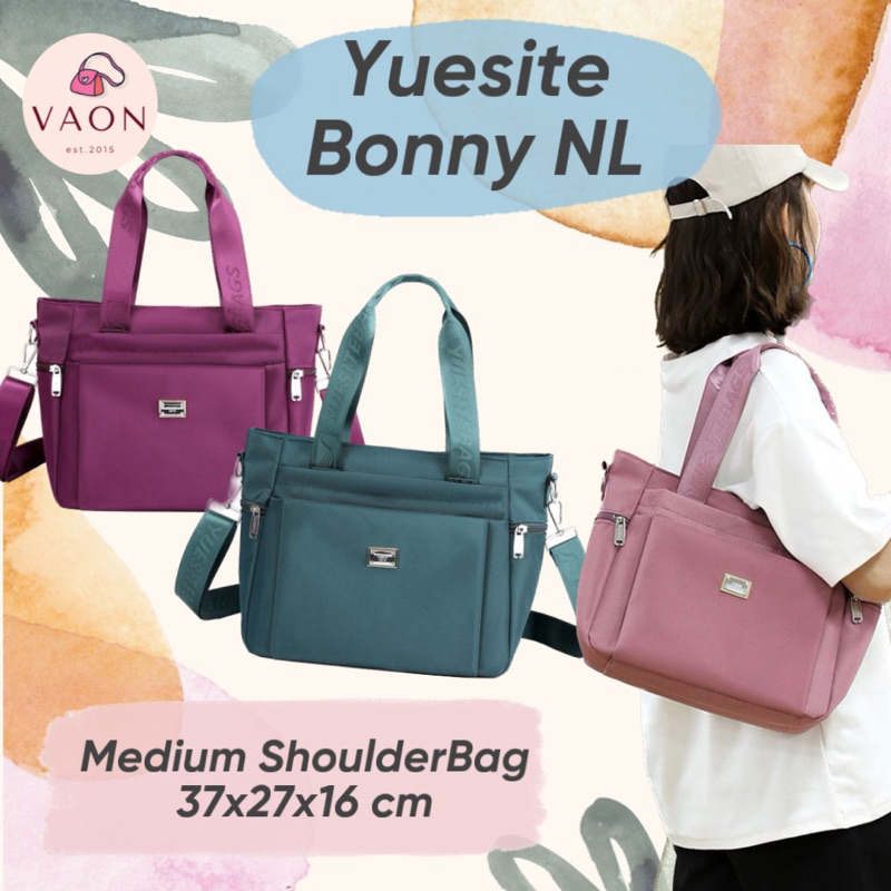 Yuesite Bonny Nilon Medium Shoulder Bag Tas Bahu Wanita Cewek Selempang Crossbody bag