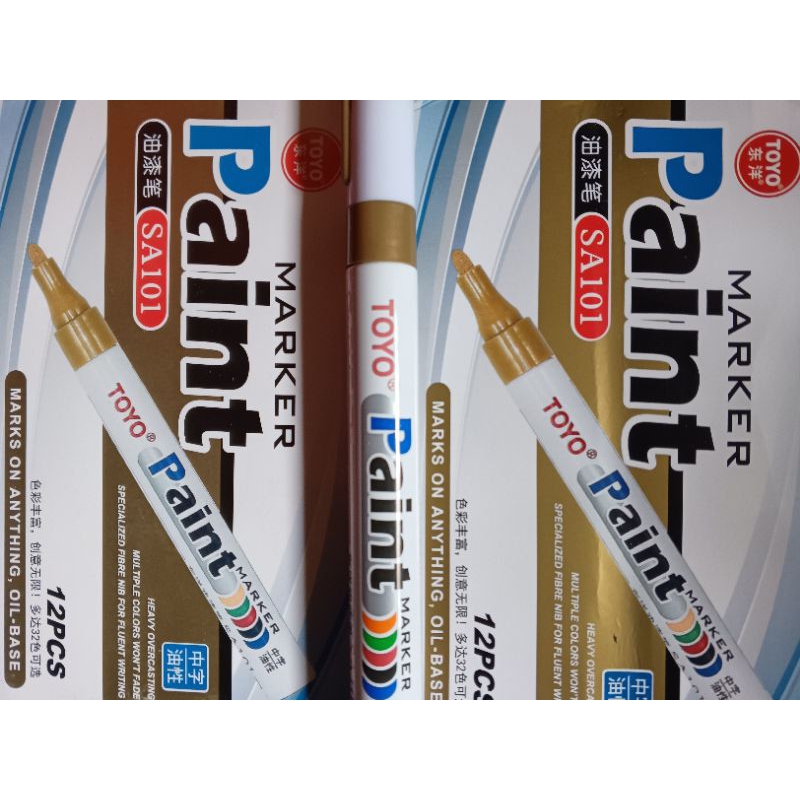 

Spidol Permanen Ban Marker Paint TOYO Warna Gold/Emas