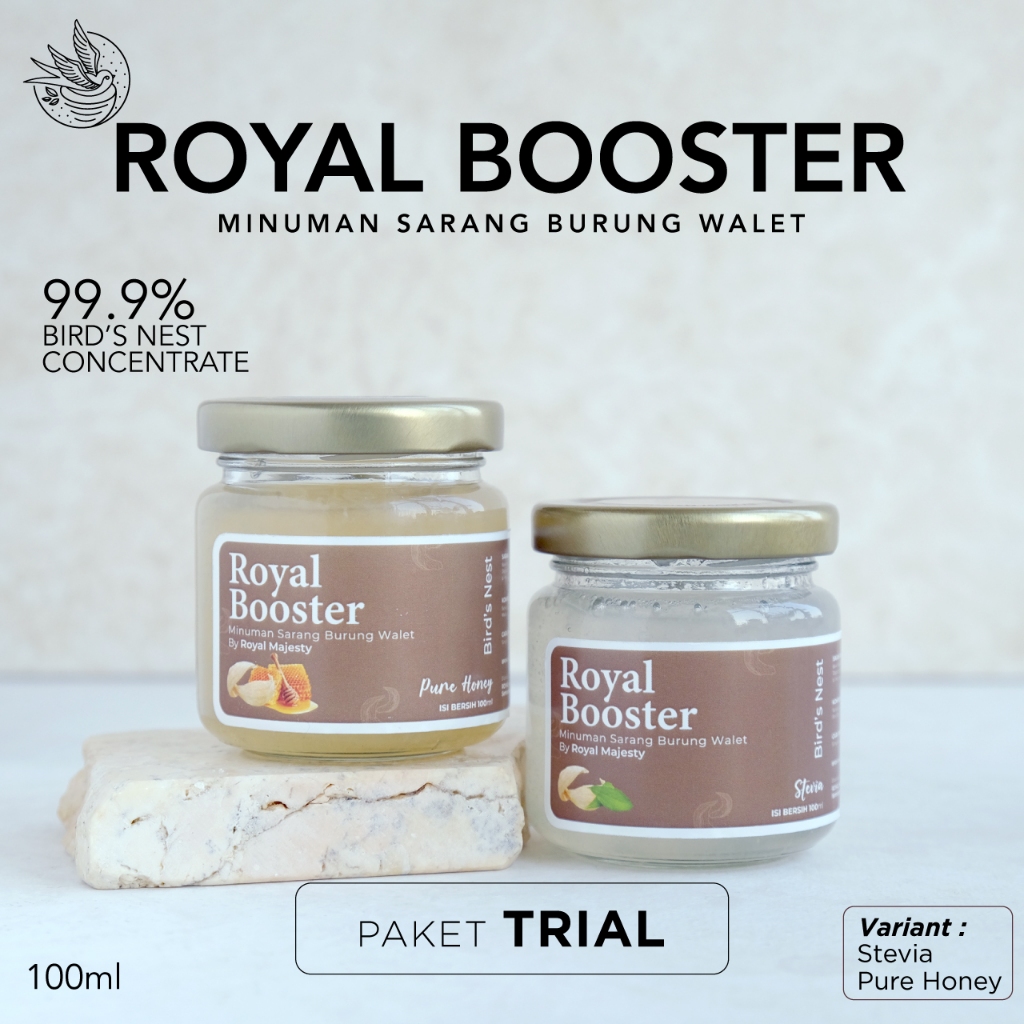 

Full Konsentrat Minuman Sarang Burung Walet 99% Royal Booster Paket Trial