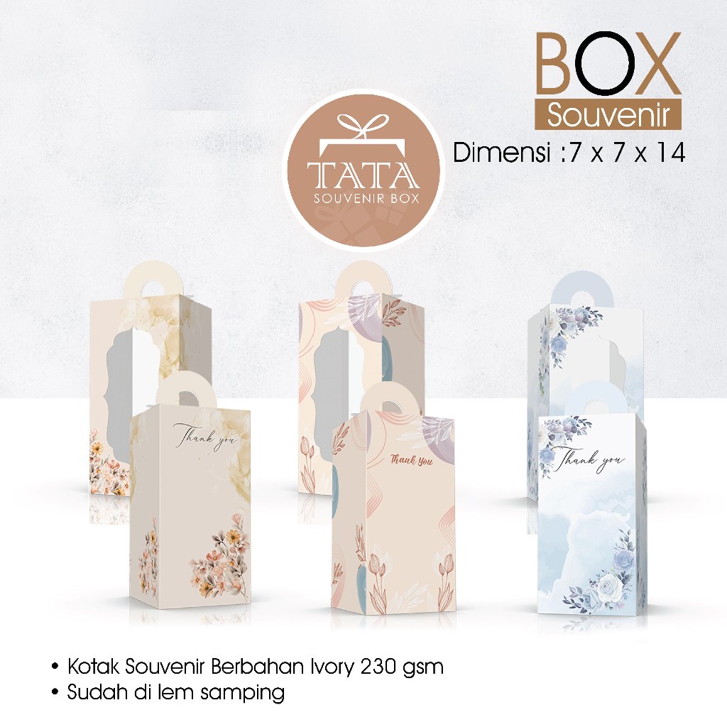 

Box souvenir 7 x 7 x 14 Ivory (Min Order 5 Pcs)