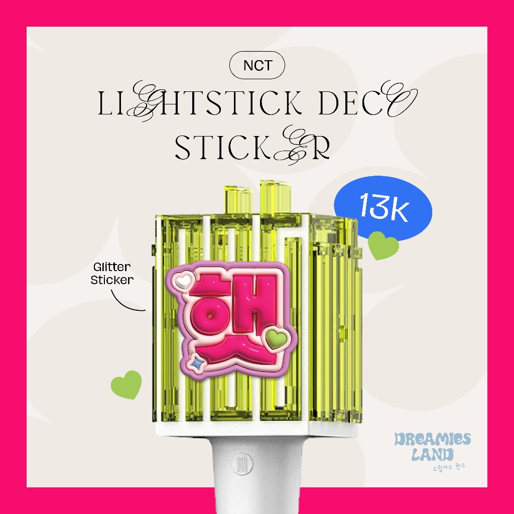 STICKER HANGUL KARAKTER LIGHTSTICK NCT 127 | LS NCT NEOBONG TAEIL JOHNNY TAEYONG YUTA DOYOUNG JAEHYU