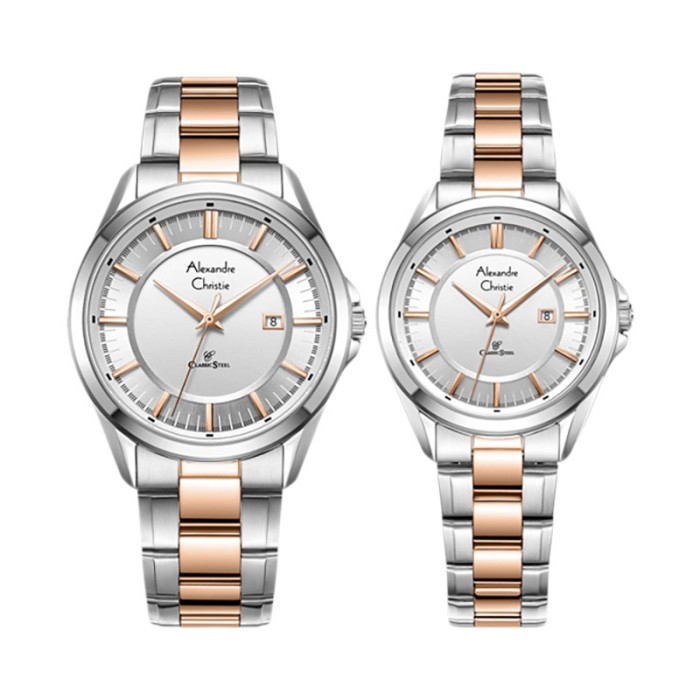 Jam Tangan Couple Alexandre Christie Classic Steel