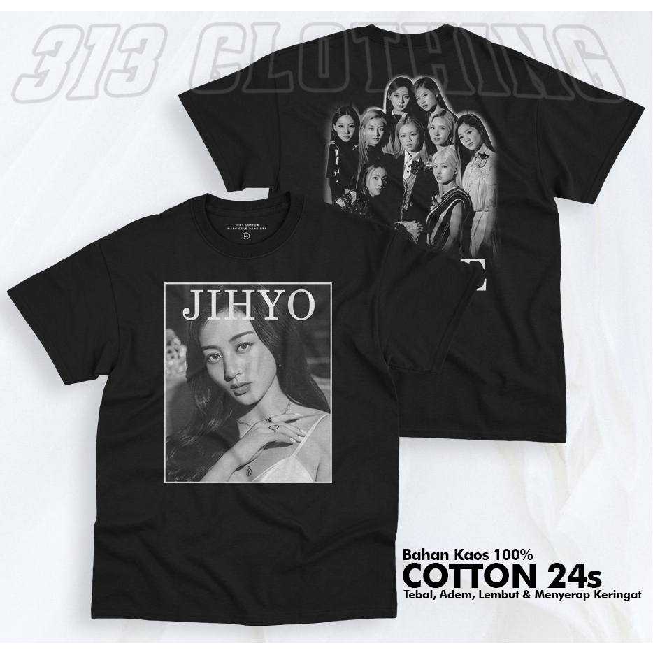 Kaos Jihyo Twice T-Shirt Baju Jihyo Kpop Twice Modern Vintage
