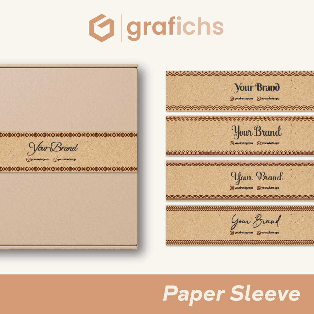 

Paper Sleeve Belt Stiker Craft Sabuk Custom by Grafichs PB06 - PB11