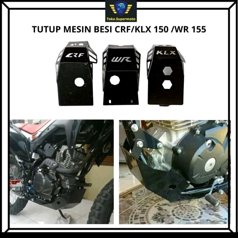 Cover mesin KLX CRF WR, engine guard tutup mesin kLX, pelindung mesin KLX