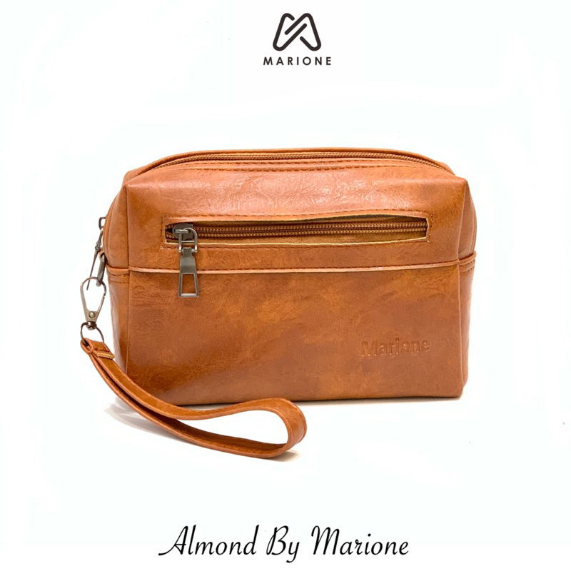 MARIONE - Dompet ALMOND berkualitas dompet kulit pria wanita handbag bbo