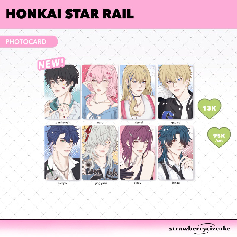 honkai star rail hsr photocard - strawberrycizcake