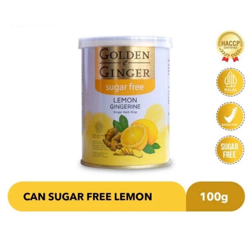 

Permen Jahe Golden Ginger Sugar Free Lemon 100 gr