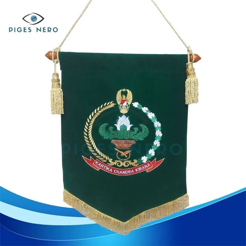 Bendera Vandel Logo Persatuan Istri Tentara (PERSIT) Full Bordir