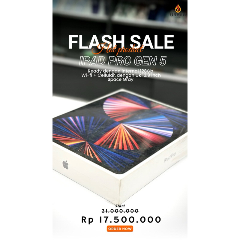 IPAD PRO GENERASI 5 128GB WIFI+CELL NEW IBOX