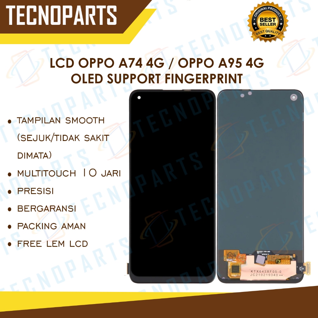 GROSIR LCD OPPO A74 4G / OPPO A95 4G OLED + FINGERPRINT FUNGSI ORIGINAL 100% FULLSET TOUCHCREEN