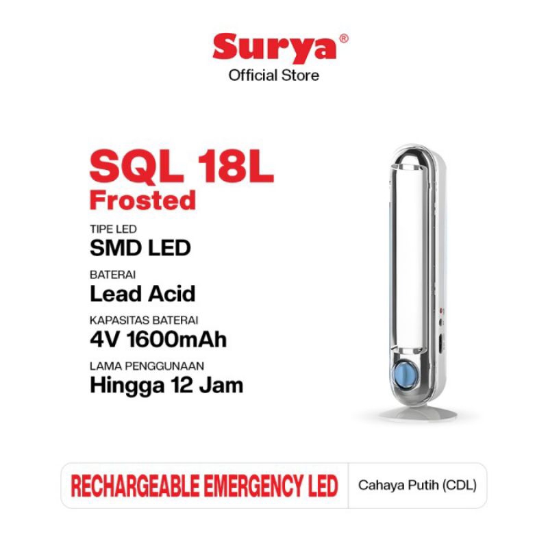 Lampu Emergency Surya SQL 18L