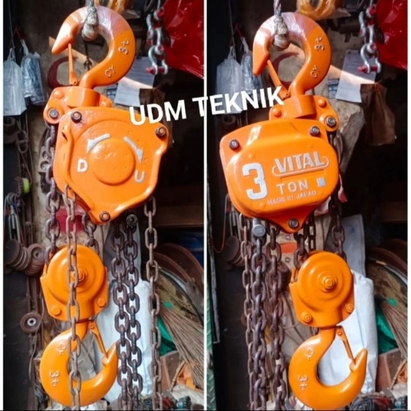 CHAIN BLOCK / TAKAL / TAKEL / KATROL 3 TON "VITAL" JAPAN