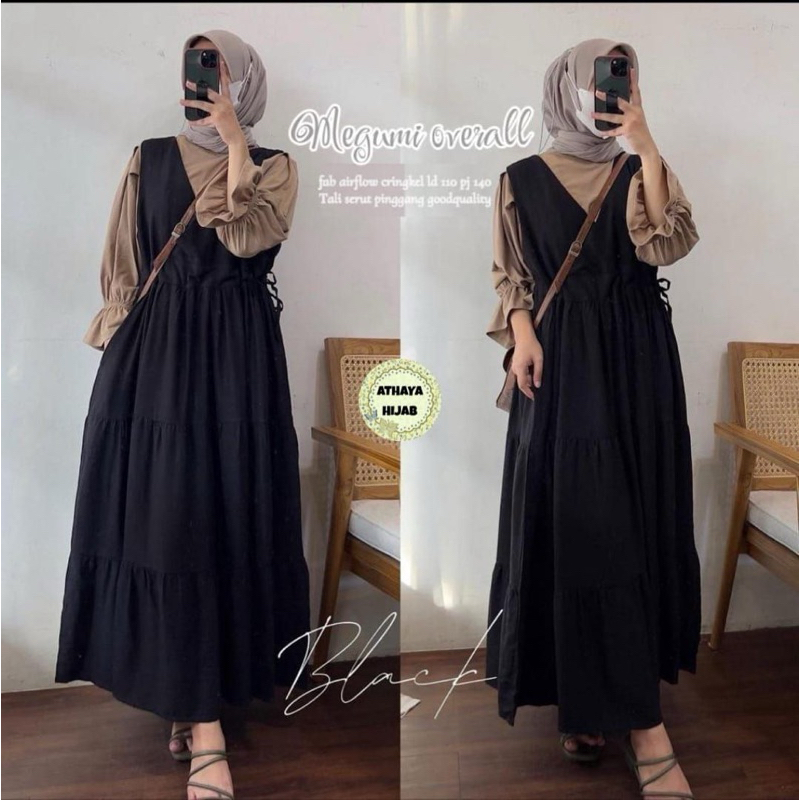 MEGUMI OVERALL SUSUN POLOS FULL CRINKLE 0201