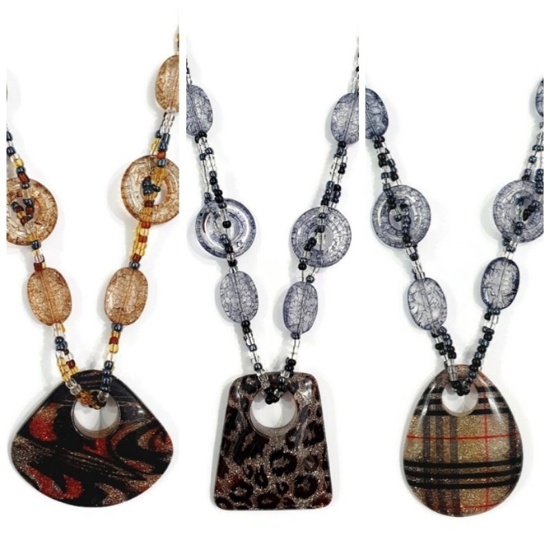 Kalung Hijab Fashion Modis/Kalung Dof Rantai/Kalung Wanita Kaca