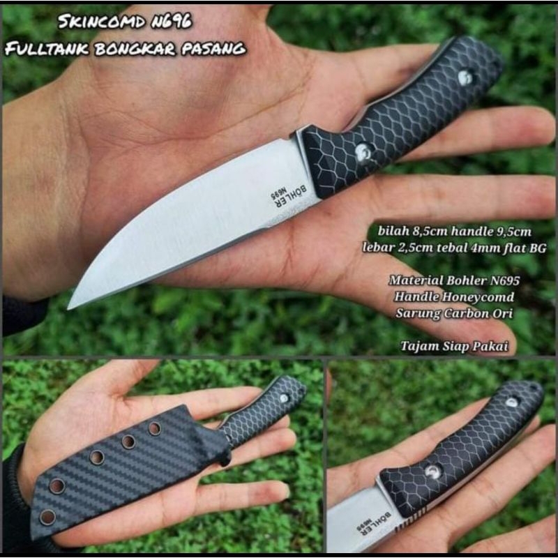 PISAU SKINNER SESET BAJA BOHLER K110 TAJAM SKINEBONE